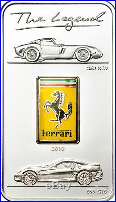 Ferrari, GTO Legend, 2010, Cook Islands, Silver Coin, Scuderia Ferrari