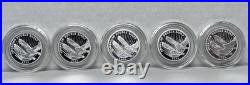 Five 2023 Cook Islands American Double Eagle $2 1/4 oz Silver Coin in Capsule