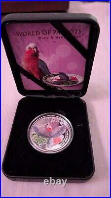 Four World of Parrots $5 World of Parrots Silver Proof Coins, Cook Islands 2014