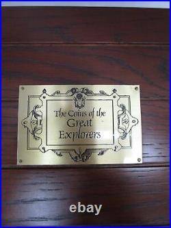 Franklin Mint Cook Islands The Coins of Great Explorers with Wood Case Used