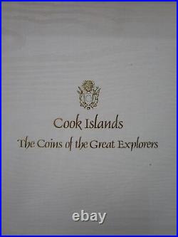 Franklin Mint Cook Islands The Coins of Great Explorers with Wood Case Used