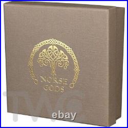 Freyr The Norse Gods 2 oz Antique finish Silver Coin 1$ Cook Islands 2023
