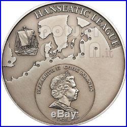GDANSK Hanseatic League Hansa Silver Coin 5$ Cook Islands 2010