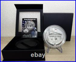GEORGE WASHINGTON An American Life 5 Oz Silver Coin $25 Cook Islands 2021