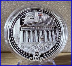 GEORGE WASHINGTON An American Life 5 Oz Silver Coin $25 Cook Islands 2021 GEORGE WASHINGTON An American Life 5 Oz Silver Coin $25 Cook Islands 2021