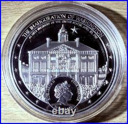 GEORGE WASHINGTON An American Life 5 Oz Silver Coin $25 Cook Islands 2021 GEORGE WASHINGTON An American Life 5 Oz Silver Coin $25 Cook Islands 2021