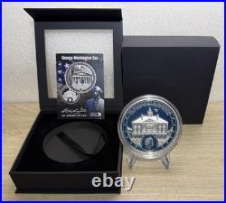 GEORGE WASHINGTON An American Life 5 Oz Silver Coin $25 Cook Islands 2021 GEORGE WASHINGTON An American Life 5 Oz Silver Coin $25 Cook Islands 2021