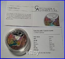 GRAND CANYON Silver Coin $5 Spectacular Landscapes Cook Islands 2014