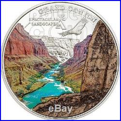 GRAND CANYON Spectacular Landscapes Marble Silver Coin 5$ Cook Islands 2014