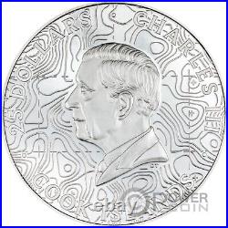 GRAND CANYON Topography 5 Oz Silver Coin 25$ Cook Islands 2023