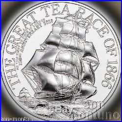 GREAT TEA RACE 2 OZ 2016 Cook Islands Ultra High Relief. 999 Silver Proof Coin