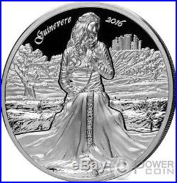 GUINEVERE Camelot Knights Round Table 2 Oz Silver Coin 10$ Cook Islands 2016