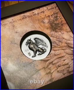 Gryphon 1 oz ultra high relief silver coin antiqued Cook Islands 2024