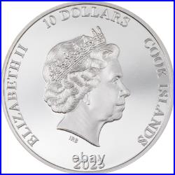 HALF DOME Mountains 2 Oz Silver Coin $10 Cook Islands 2023