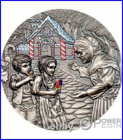 HANSEL AND GRETEL Fairy Tales Fables 3 Oz Silver Coin 20$ Cook Islands 2022