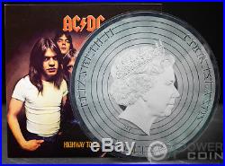 HIGHWAY TO HELL ACDC 1/2 Oz Silver Note Coin 2$ Cook Islands 2018