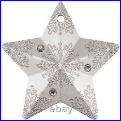 HOLIDAY ORNAMENT SNOWFLAKE STAR 2023 Silver Coin Cook Islands Coin Invest Trust