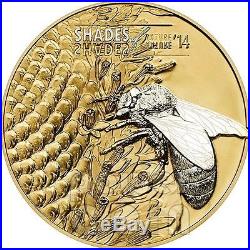 HONEY BEE Shades Of The Nature Silver Coin 5$ Cook Islands 2014