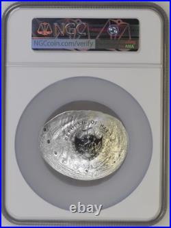 Haliotis Ovina Hologram Shaped Oyster with Pearl 3 oz Silver Coin 2016 PL69