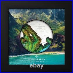 Hawaii Topography 2024 $25 5 oz Silver Proof Coin Cook Islands CIT