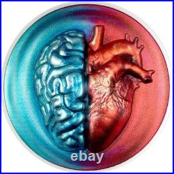 Head vs Heart 2026 $10 2 oz Silver Proof Coin Cook Islands CIT