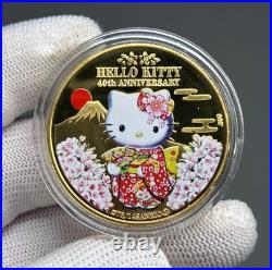 Hello Kitty 40th Anniversary Coin Cook Islands 2014 with Case