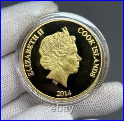Hello Kitty 40th Anniversary Coin Cook Islands 2014 with Case