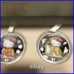 Hello Kitty Cook Islands Kabuki 3 Types Of Silver Coins Set