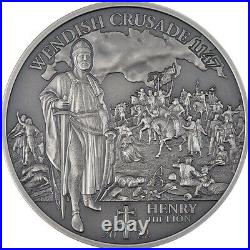 Holy Crusaders Wendish Crusade 1 oz Proof Silver Coin 5$ Cook Islands 2022