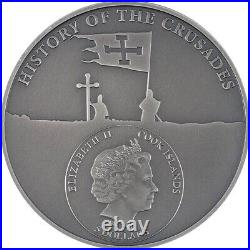 Holy Crusaders Wendish Crusade 1 oz Proof Silver Coin 5$ Cook Islands 2022