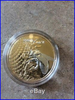 Honey Bee Shades Of Nature Silver 1 Oz Coin 5$ Cook Islands 2014. First Year