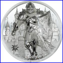 IRON KNIGHT 5 Oz Silver Coin 25$ Cook Islands 2024