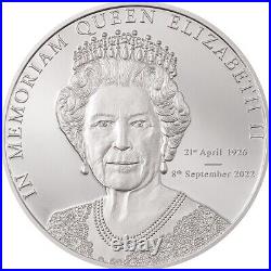 In Memoriam Queen Elizabeth II 1 oz Proof Silver Coin 5$ Cook Islands 2022
