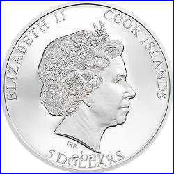 In Memoriam Queen Elizabeth II 1 oz Proof Silver Coin 5$ Cook Islands 2022