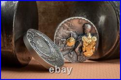 JET PACK Steampunk Gilded 3 Oz Silver Coin 20$ Cook Islands 2021