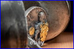 JET PACK Steampunk Gilded 3 Oz Silver Coin 20$ Cook Islands 2021