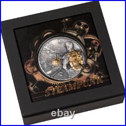 JET PACK Steampunk Gilded 3 Oz Silver Coin 20$ Cook Islands 2021