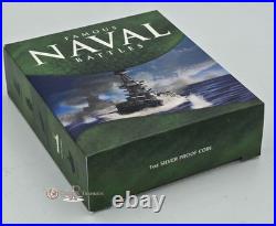 JUTLAND Famous Naval Battles 1916 Silver Coin Cook Islands 2010