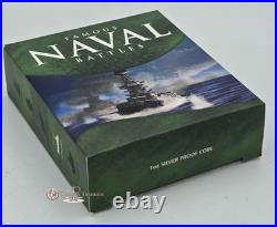 JUTLAND Famous Naval Battles 1916 Silver Coin Cook Islands 2010