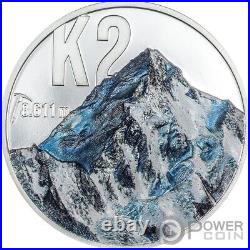 K2 Peaks 2 Oz Silver Coin 10$ Cook Islands 2024