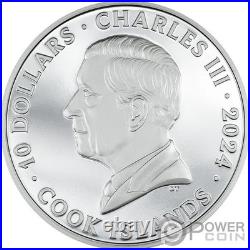 K2 Peaks 2 Oz Silver Coin 10$ Cook Islands 2024