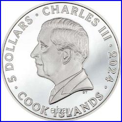 KILLERS Iron Maiden 1 Oz Silver Coin 5$ Cook Islands 2024