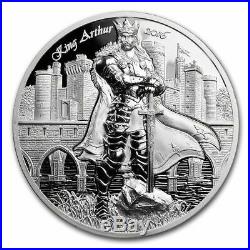 KING ARTHUR LEGENDS OF CAMELOT 2016 2 oz Ultra High Relief Proof Silver Coin