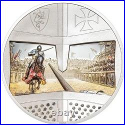 KNIGHT GAMES Jousting 1 Oz Silver Coin 5$ Cook Islands 2026