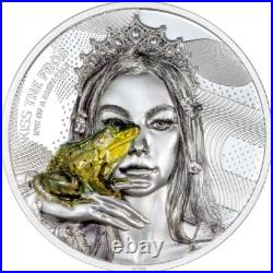 Kiss the Frog Eye of a Fairytale 2023 2 oz $10 Silver Proof Coin Cook Island CIT