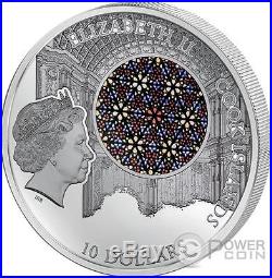 LA SEU Cathedral Palma Windows Of Heaven Silver Coin 10$ Cook Islands 2016
