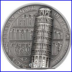 LEANING TOWER OF PISA 2 oz. Silver Coin $10 Cook Islands 2022