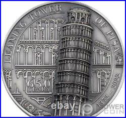 LEANING TOWER OF PISA 5 Oz Silver Coin 25$ Cook Islands 2022