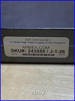 LEGACY OF THE PHARAOHS 1 oz. Silver Coin Cook Islands 2022 SEALED! NEW! OOS