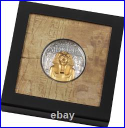LEGACY OF THE PHARAOHS Gilded Proof 3 Oz Silver Coin 20$ Cook Islands 2022